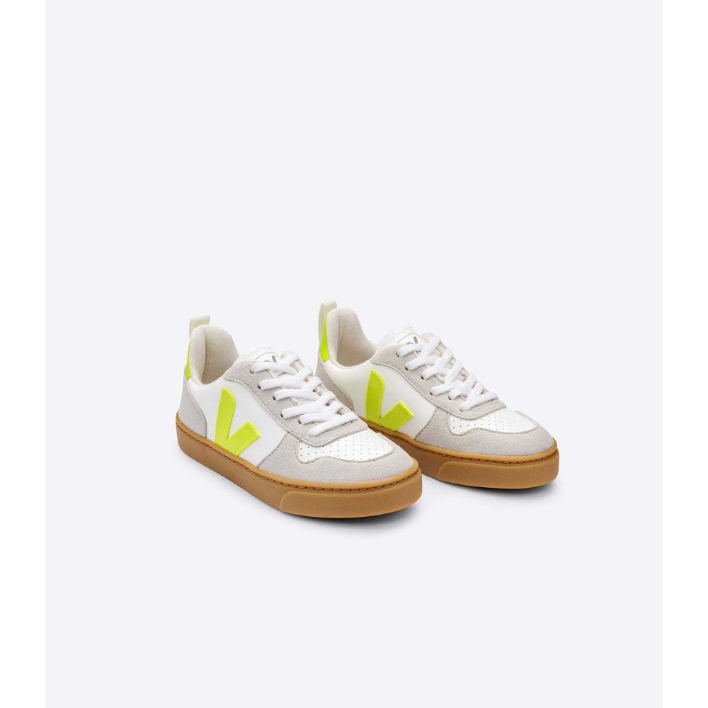 Veja V-10 CWL Kids' Sneakers White/Mint | NZ 852LIS